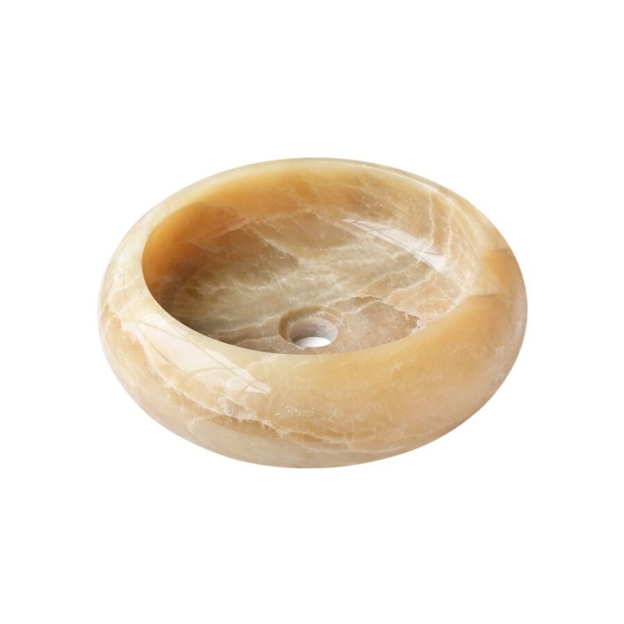 Chậu lavabo đặt bàn Kanly đá honey onyx tự nhiên ONY129i