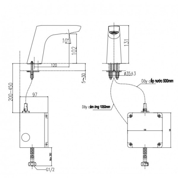 Vòi cảm ứng INAX AMV-50B (AMV50B)