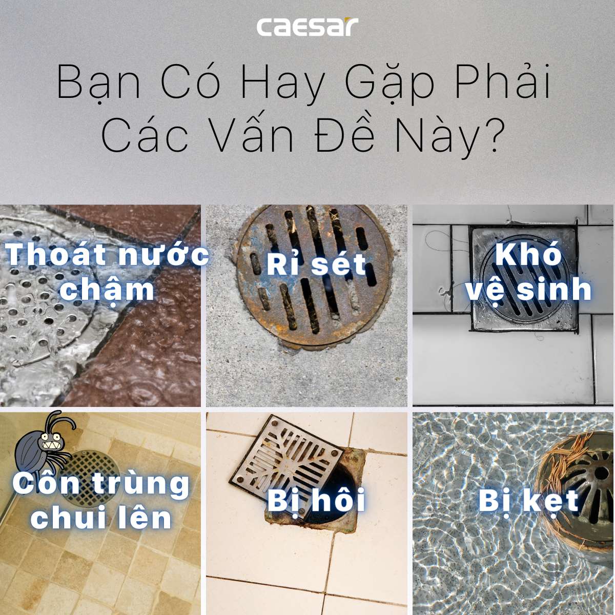 Phễu thoát sàn Caesar ST1212L