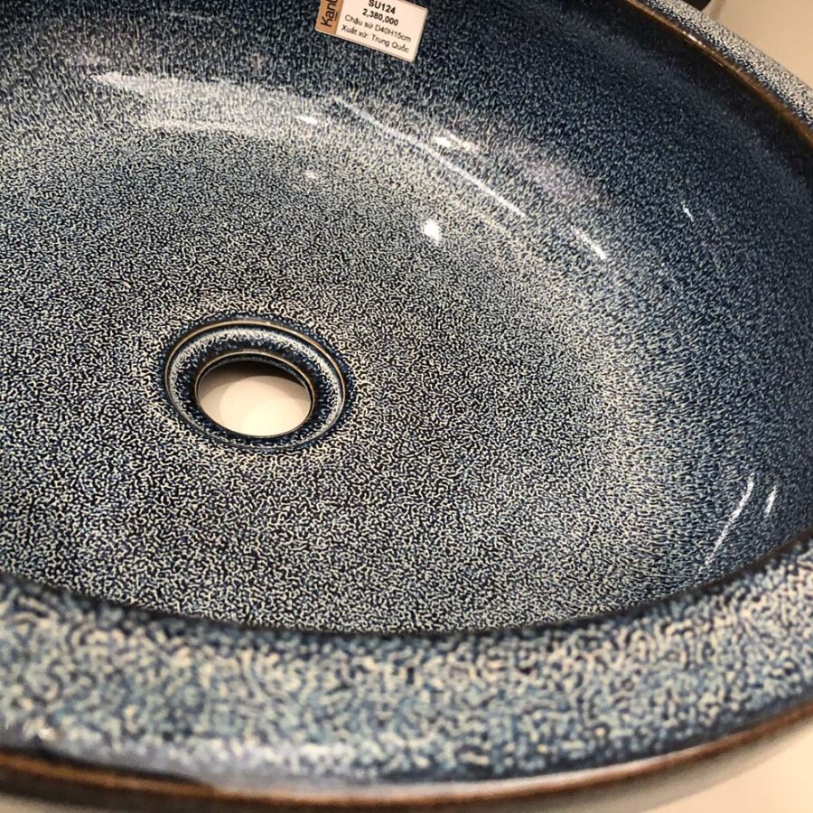 Chậu lavabo đặt bàn Kanly bằng sứ SU124
