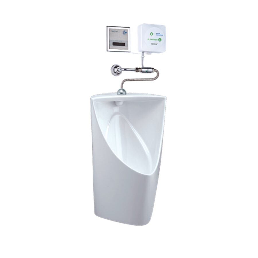 Bồn tiểu nam treo tường kèm van xả cảm ứng và máy tạo ozon Caesar U0233+A637