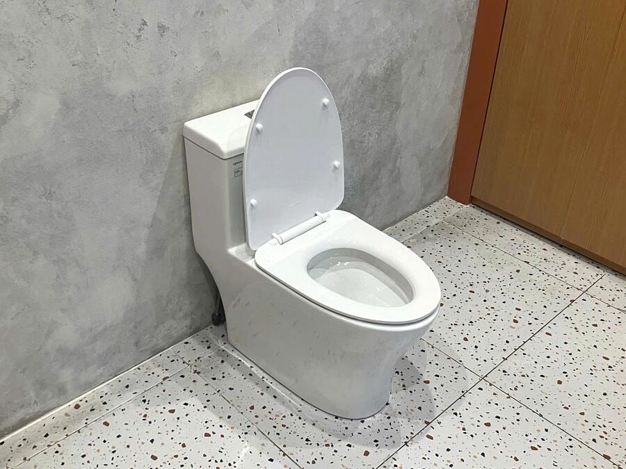Bồn cầu 1 khối Viglacera V45M nắp êm xả xoáy (+ vòi xịt VG826 & van VG853)
