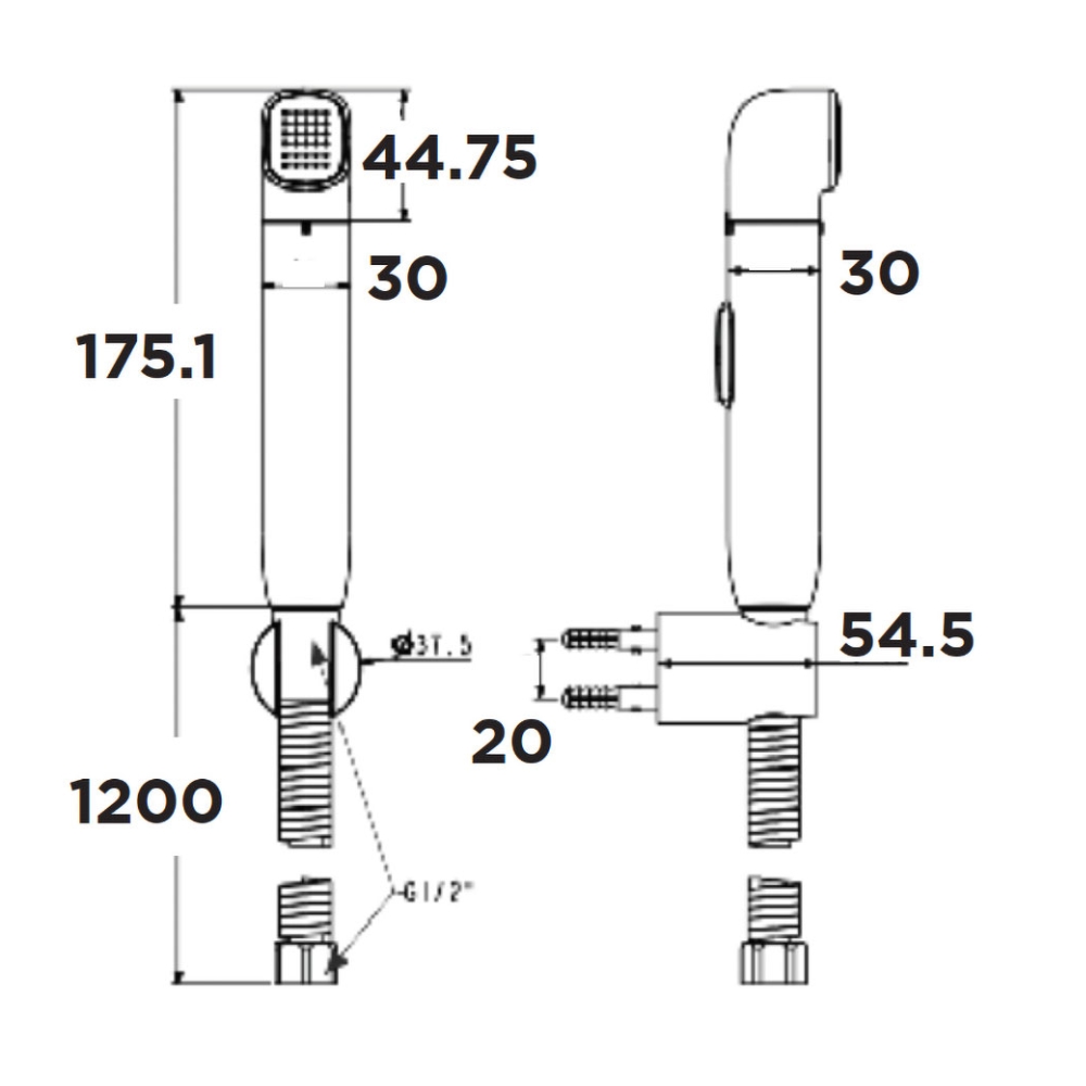 Vòi xịt vệ sinh American Standard WF-TS28 (WFTS28) DUOSTiX