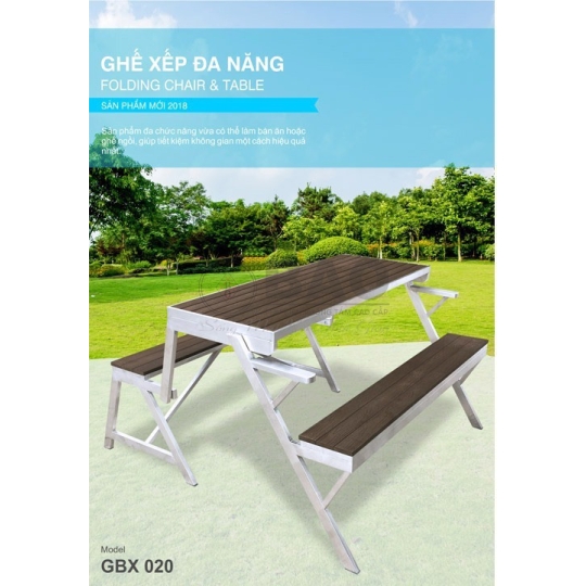 GHẾ BÀN XẾP ĐA NĂNG GBX020